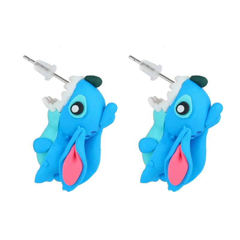 Cute Cartoon Animal Soft Clay Earrings - Stitch Pet Series | Jewelry