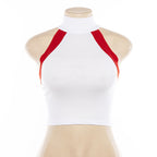 Summer Women's Sleeveless Crop Top with Hollow Design