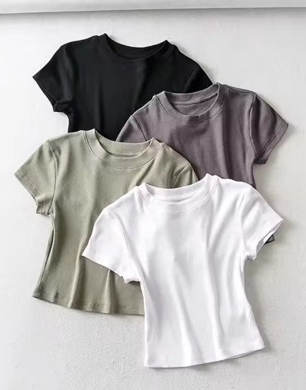Sexy Summer Slim Fit O-neck Crop Top