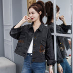 Retro Butterfly Embroidery Loose Crop Top