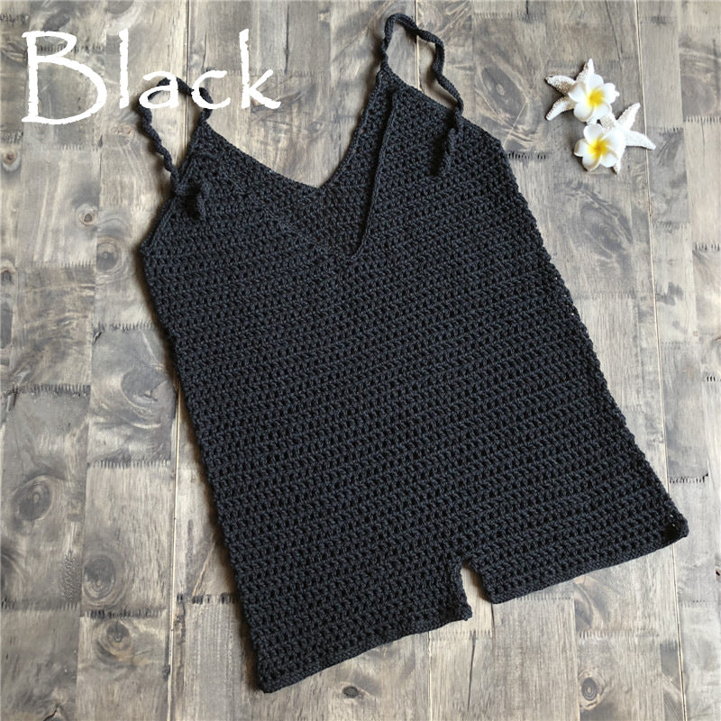 Hand-Crocheted Summer Knit Cover-Up for Sun Protection