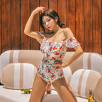 Floral Ruffle One-Piece Swimsuit