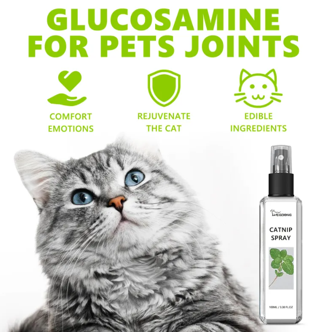 Catnip Spray for Cats, 100ml Natural Calming & Vitality Mist, Encourages Play on Toys, Scratchers & Beds, Edible Ingredients