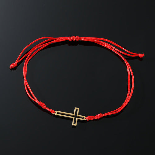 Adjustable Hollow Cross Bracelet for Men and Women
