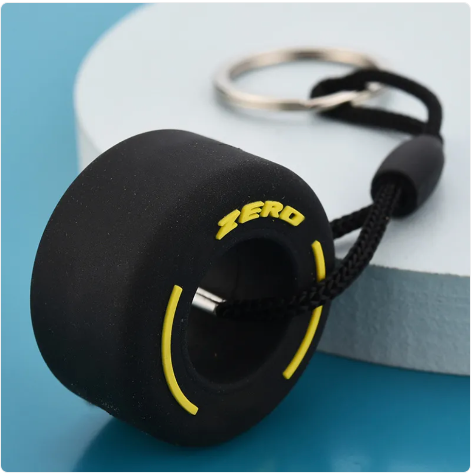 PVC Soft Rubber Tire Keychain | Accessory