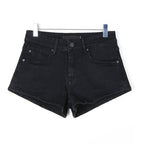 S004 Trendy Women's Frayed Denim Shorts for a Slim Look