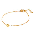 Gold Chain Bracelet with Dainty Paw Charm
