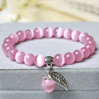 Handmade Cat's Eye Stone Beaded Bracelet