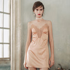 Lace-Trim Satin Slip Nightgown