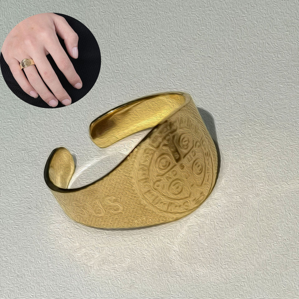 Adjustable Simple Cross Ring for Men