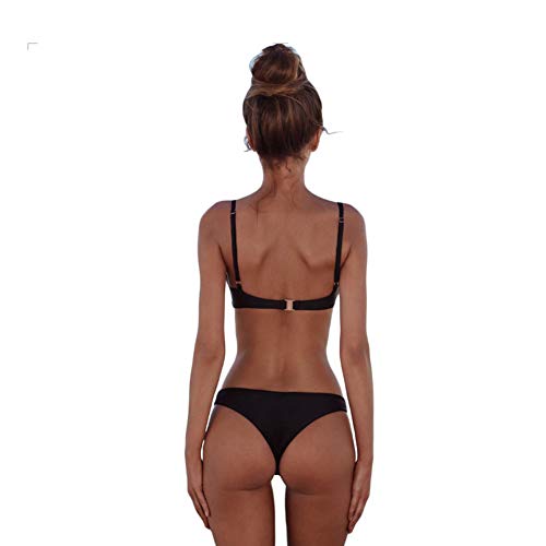 Tropical Leaf Print Bikini Set