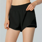 Women's Mesh Panel Sports Shorts – Yoga Fitness Running Training Activewear