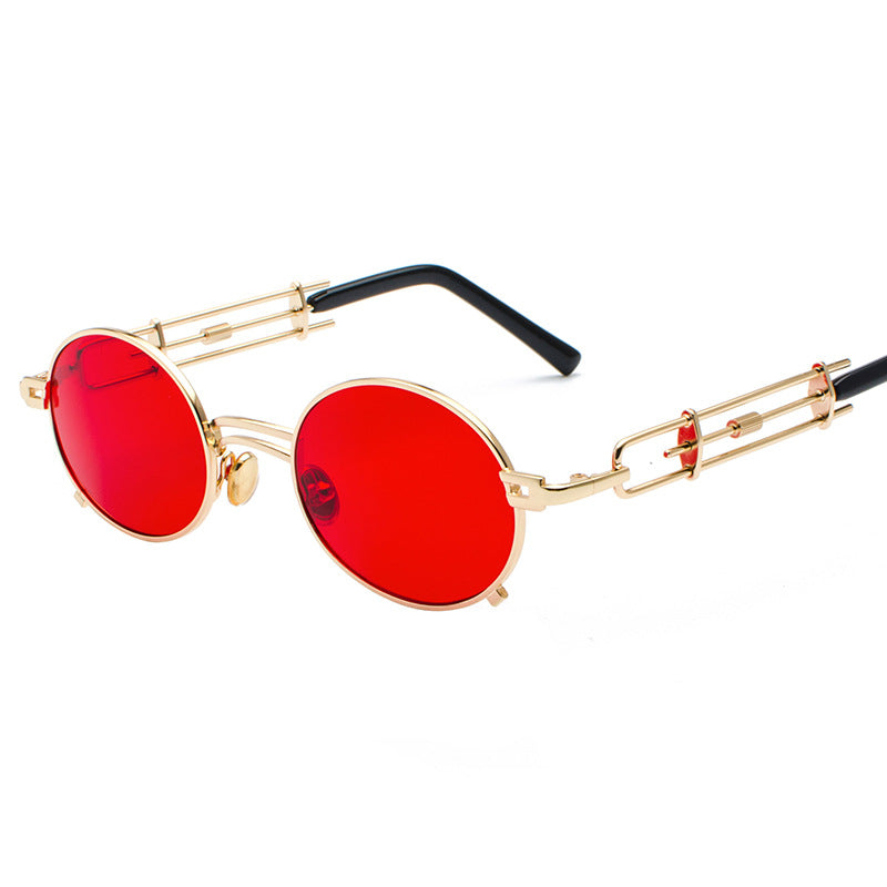 Steampunk Round Metal Sunglasses