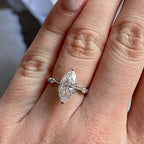 Women's Marquise Zirconia Solitaire Ring
