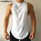 Solid Color O Neck Sleeveless Casual Men's Tank Top