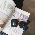 Creative Silicone AirPods 2 Case with Keychain (Black) | Accessory