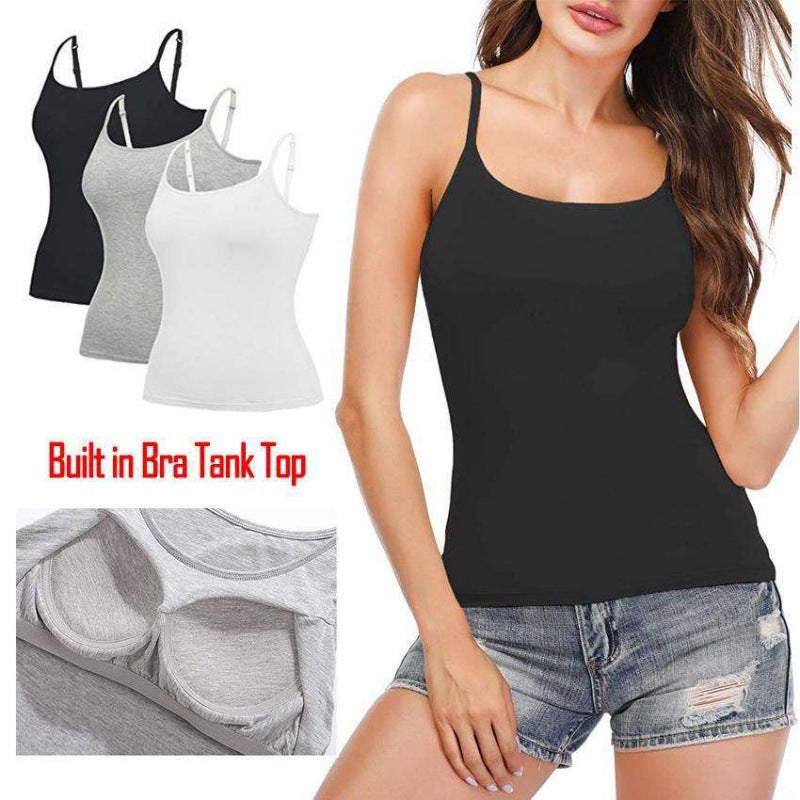 Women's Slim Fit Modal Camisole with Built-in Cups