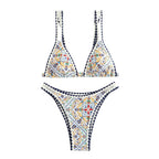 Boho Floral Triangle Bikini Set