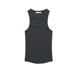 Retro American Style Ribbed Tank Top for Women