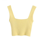 Aussie Design Sleeveless Knitted Crop Top Tank Top