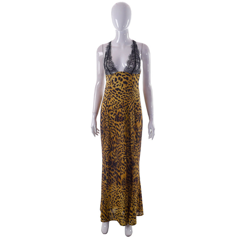 Women's Printed Spaghetti Strap Sleeveless Dress