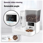 Smart Automatic Pet Feeder with Camera, 5L WiFi App Controlled Food Dispenser and Water Fountain, Timed Portions and Video Voice Interaction for Cats and Dogs