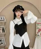 New Women's Irregular Black Camisole Inner Top