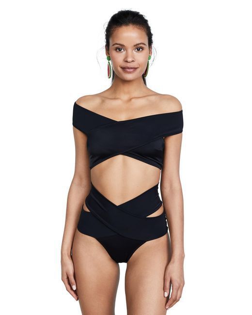 Women's Off-Shoulder Wrap Cutout One-Piece Swimsuit