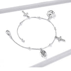 Ladies' Fashion Skull Cross Bracelet for Unique Style