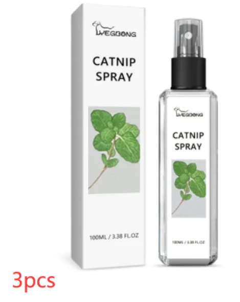 Catnip Spray for Cats, 100ml Natural Calming & Vitality Mist, Encourages Play on Toys, Scratchers & Beds, Edible Ingredients