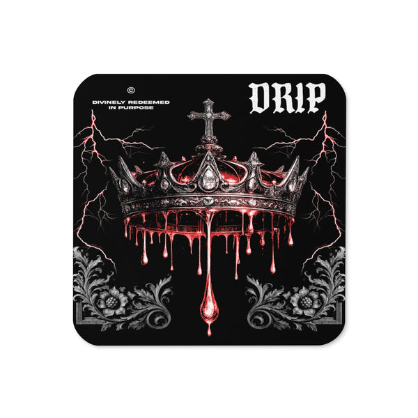 DRIP Christian Coaster Set - Divinely Redeemed In Purpose Cork-Back