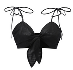 2019 Summer Women’s V-Neck Knot Crop Top for Beach