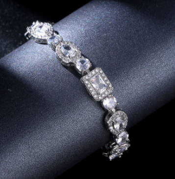 Multi-Shape Zircon Tennis Bracelet