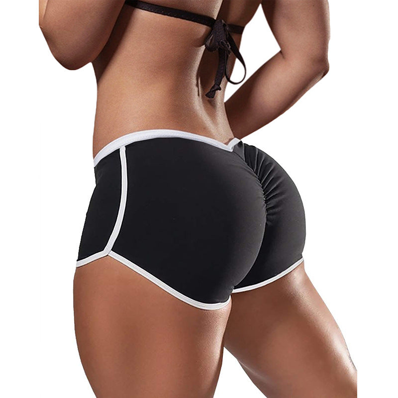 Women's Elastic Low Waist Slim Tight Shorts for Sports