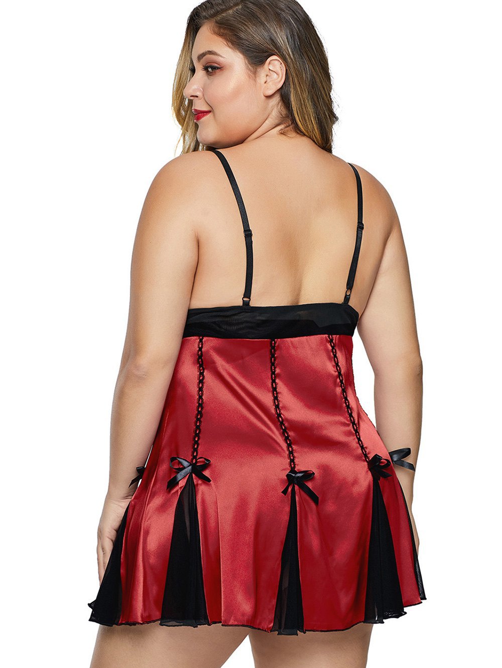Plus Size Lace Camisole Nightdress for Curvy Women