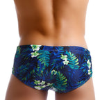 Men's Tropical Floral Low-Waist Swim Briefs