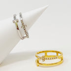 Double Cross Ring - Gold