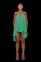 Halter Neck Tube Top Loose Mini Dress