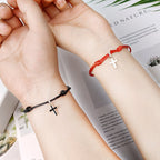 Cross Wax Rope Bracelet for Men and Women