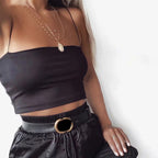 Gigi Street Style Women's Solid Color Crop Top Tank