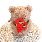 Rose Bouquet Teddy Bear Plush | Home Decor