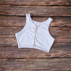 Summer Cropped Solid Color Tank Top for Women LBZ4058