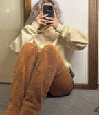 2023 Winter Teddy Bear Knee-High Warm Socks for Girls
