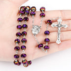 Beaded Crucifix Rosary Necklace