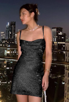 Glittery Camisole and Bodycon Skirt Set