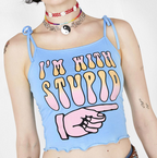 Strapless Short Tank Top with Finger Design