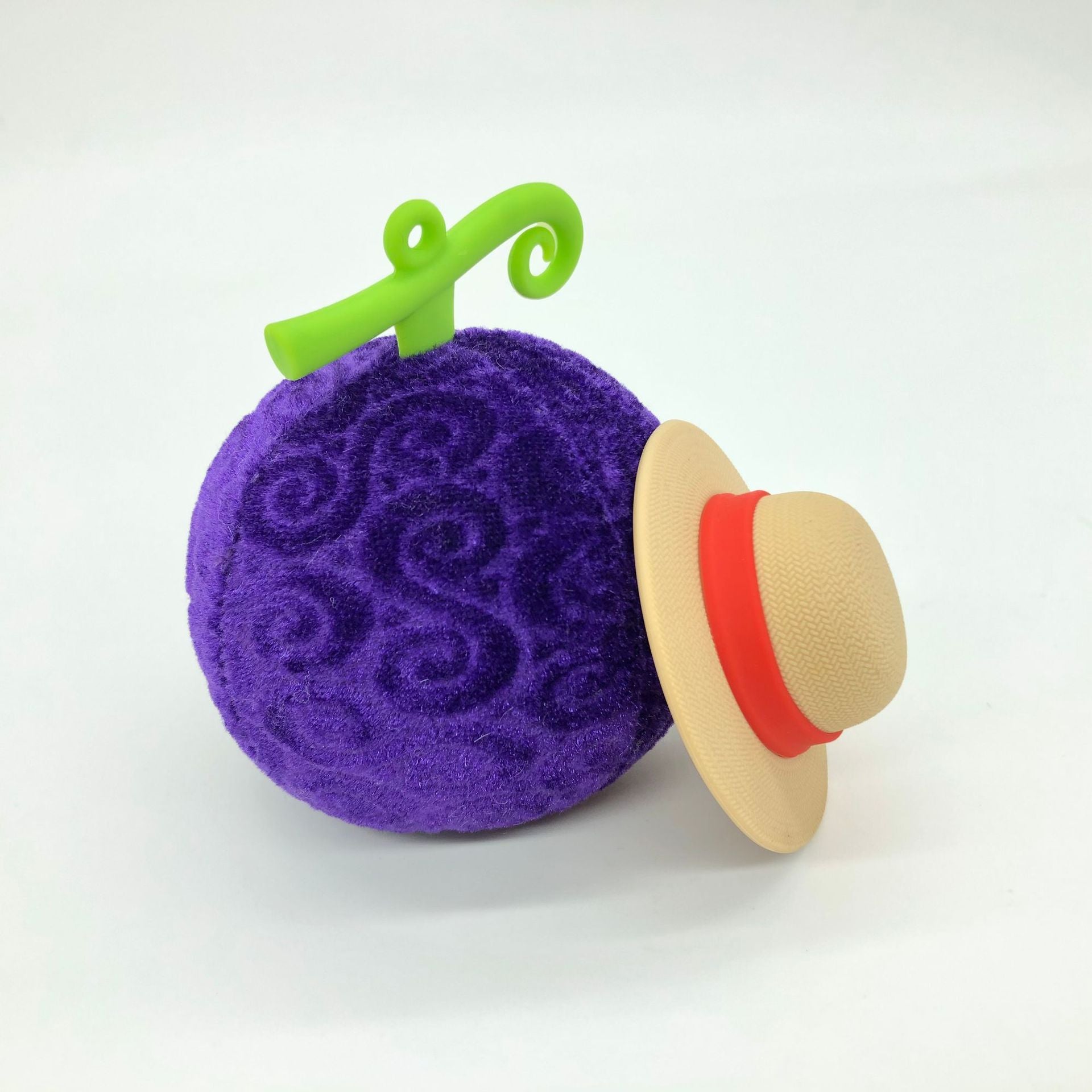 One Piece Luffy Hat Rubber Fruit Plush Keychain Toy | Accessory