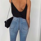 Loose Lace-Trimmed Satin Camisole for Women