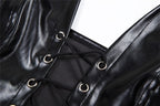 Crop Top with Neck Tie, Women's PU Vest