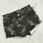 High Waist Ripped Denim Shorts for Women